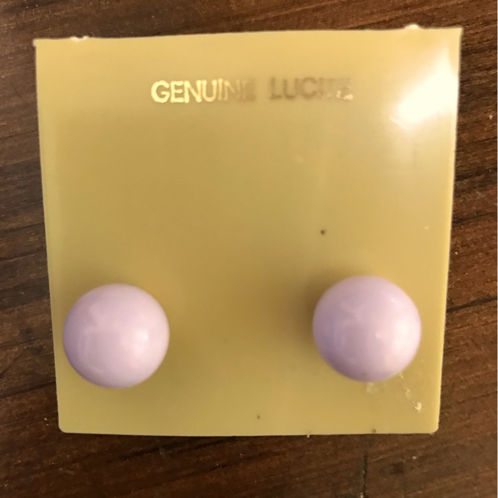 Genuine Lucite Pierced Earrings